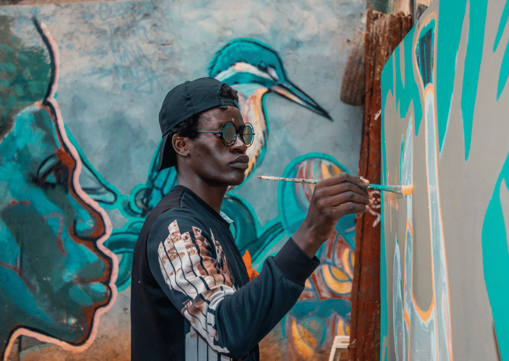 Current image: local artist painting