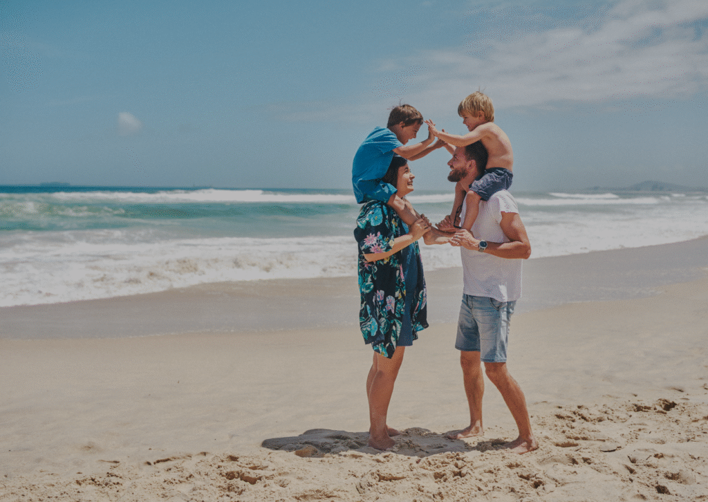 Current image: A family in the beach